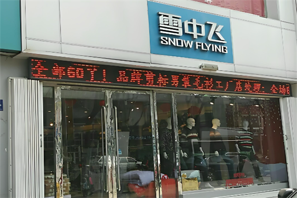 雪中飞羽绒服